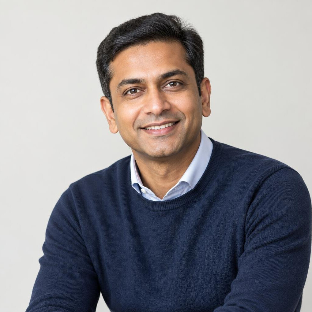 Studio portrait of an Indian Singaporean man coach